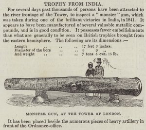 Monster Gun, a Tower of Londonban (metszet) alkotó: English School