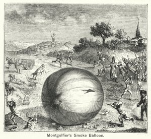 Montgolfier füstballonja (metszet) alkotó: English School