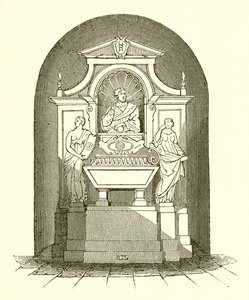 Galilei emlékműve a firenzei Santa Croce-templomban alkotó: English School