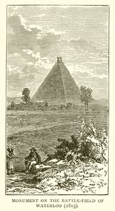 Emlékmű a Waterloo-i csatamezőn (1815)