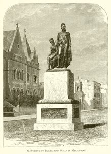 Burke és Wills emlékműve Melbourne-ben alkotó: English School