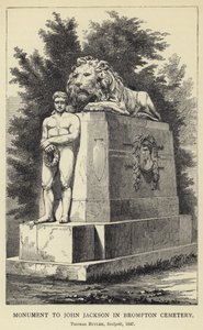 John Jackson emlékműve a Brompton temetőben, Thomas Butler, Sculpsit, 1847 alkotó: English School