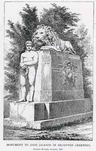 John Jackson emlékműve a bromptoni temetőben alkotó: English School