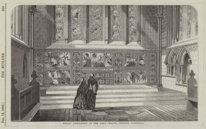 Mozaik díszítés a Lady Chapel-ben, Chester katedrális (metszet) alkotó: English School