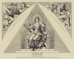 Mosaiken an der Südfront des Prince Consort National Memorial im Hyde Park (Stich)