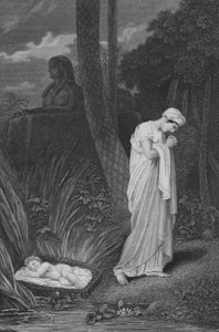 Mózes balra a bikavárban (metszet) alkotó: English School