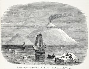 Az Erebus-hegy és a Beaufort-sziget a Rosss Antarktic Voyage-ból alkotó: English School