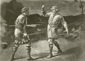 Mr. Alexander mint Macduff és Mr. Irving mint Macbeth (mélynyomás) alkotó: English School