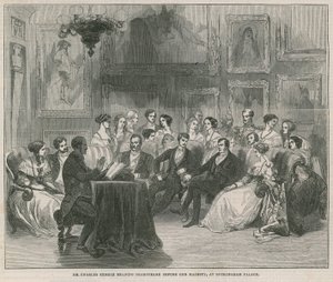 Charles Kemble úr Shakespeare-t olvas alkotó: English School