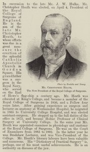 Christopher Heath, a Royal College of Surgeons új elnöke (metszet) alkotó: English School