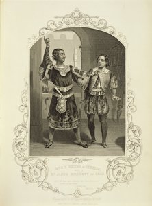 Mr G. V. Brooke mint Othello és James Bennett mint Iago, III. felvonás 3. jelenet, William Shakespeare (1564-1616) Othello című filmjében alkotó: English School