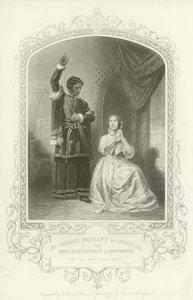 Mr George Bennett mint Othello és Miss Jane Bennett mint Desdemona, Othello, IV. felvonás, II. jelenet alkotó: English School
