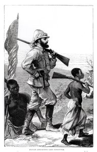 Mr. Henry Morton Stanley (1841-1904) A Tanganyika-tóhoz közeledik alkotó: English School