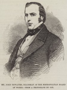 John Thwaites, a Fővárosi Művek Tanácsának elnöke (metszet) alkotó: English School