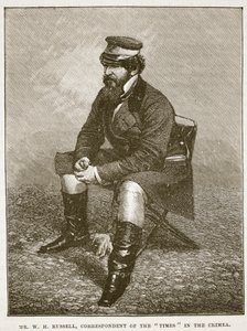 W H Russell úr, a Times krími tudósítója, illusztráció a Cassells Illustrated History of Englandből (szépia fotó) alkotó: English School