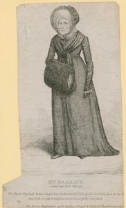 Garrick asszony (Eva Marie Veigel), 1820 szeptemberében készült alkotó: English School