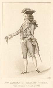 Mrs. Jordan, mint Sir Harry Wildair az 1788-as ritka portréról alkotó: English School