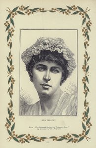 Mrs Langtry (metszet) alkotó: English School