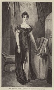 Mrs Siddons, Sir Thomas Lawrence festményéből (metszet) alkotó: English School