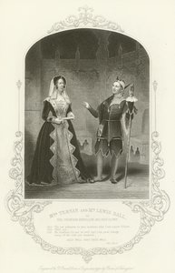 Mrs Ternan és Mrs Lewis Ball, mint Rousillon grófnő és bohóca, Minden jól végződik, I. felvonás, iii. jelenet alkotó: English School
