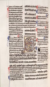 Ms.27, f.109v: Oldal az Újszövetség fényezett másolatából (vellum) alkotó: English School