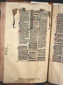 Ms.27, f.84v: Oldal az Újszövetség egy glosszázott példányából (pergamen) alkotó: English School
