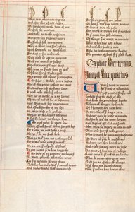 Ms326 f66v, Confessio Amantis, John Gower (toll és tinta pergamen) alkotó: English School