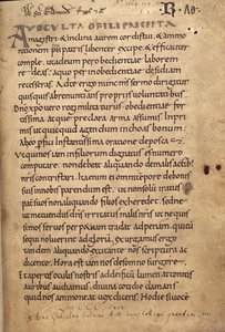 Ms. 197 f.1r Szent Benedek regulája alkotó: English School