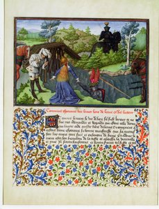 Ms. 2597 Hope Takes Heart of the Tears River, Livre du Coeur dAmours Espris fakszimile kiadása, Rene dAnjou alkotó: English School