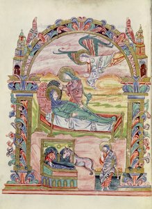Ms 274 (Y-6) fol.32v Születés, Jumieges Róbert Misekönyvéből, 1016 körül alkotó: English School