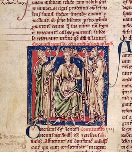 Ms 6712 (A.6.89) fol.126v II. Vilmos (c.1057-1100) miniatűr a Flores Historiarumból, Matthew Paris, 1250-52 alkotó: English School