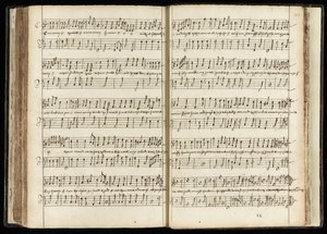 Ms 782 ff.107v-108 „Gyere el, gyere el Hecate”, kotta a „Macbeth”-hez (tintával papíron) alkotó: English School