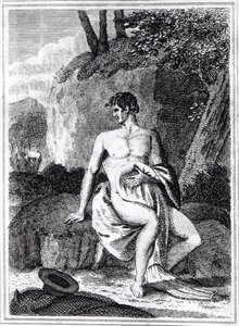 Mungo Park Afrikában, illusztráció az 1816-ban megjelent „Utazások Afrika belső körzeteiben: előadva 1795, 1796 és 1797” című filmből (nyomtatott) alkotó: English School