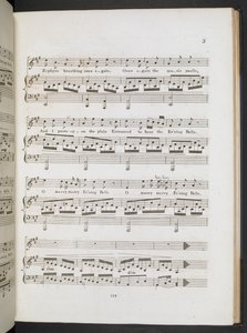 Kotta a „Sweet the Merry Bells Ring Round” című dalhoz, John Clare és F.W. Crouch, 1820 körül (nyomtatott) alkotó: English School