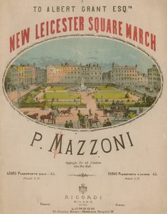 P Mazzoni kotta a New Leicester Square Marchhoz alkotó: English School