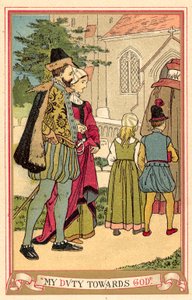 Kötelességem Isten iránt (színes litográfia) alkotó: English School