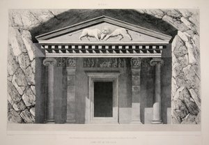 Myra - Tomb Cut in the Rock, kocsma. 1863-as litográfia. alkotó: English School