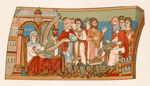 Keresztelő Szent János névadása (színes litográfia) alkotó: English School