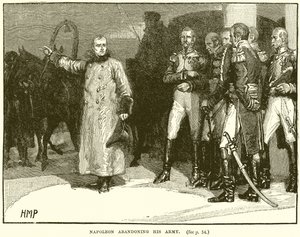 Napóleon elhagyja hadseregét alkotó: English School
