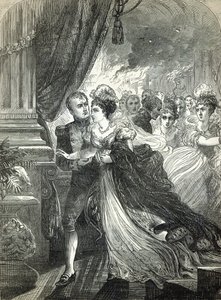 Napóleon és Marie-Louise a tűz elől menekülő bálon, amelyet 1810. július 1-jén adott az osztrák nagykövet a császári pár házassága tiszteletére alkotó: English School