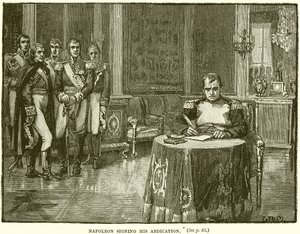 Napóleon aláírja lemondását alkotó: English School