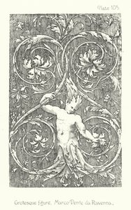 Természet az ornamentikában: Groteszk figura, Marco Dente da Ravenna (litó) alkotó: English School