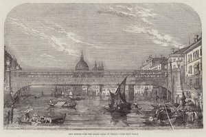 Új híd a velencei Canal Grande felett (metszet) alkotó: English School