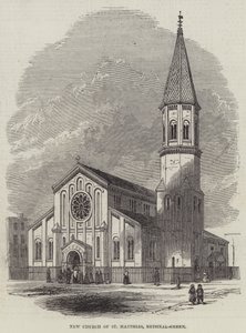 Új Szent Mátyás templom, Bethnal-Green (metszet) alkotó: English School