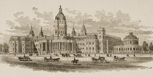 New City Hall, San Francisco, az „American Pictures”-től, a The Religious Tract Society kiadása, 1876 alkotó: English School