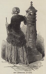 Új levélszekrény, Párizsban (metszet) alkotó: English School