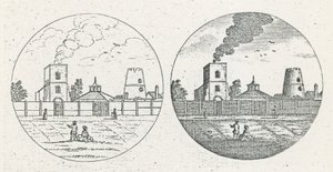 New River Head, 1775. június 6-án alkotó: English School