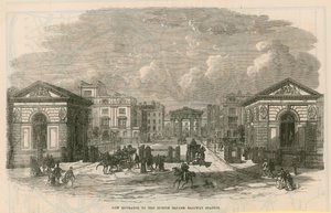 Az Euston Square vasútállomás új bejárata alkotó: English School