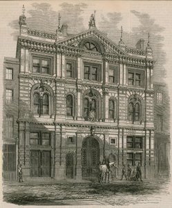A Peninsular and Oriental Steam Navigation Company újonnan épített irodái, a Leadenhall Street, London alkotó: English School