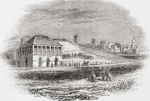 Newmarket lóversenypálya, Newmarket, Anglia I. Károly idején, a régi Angliából: A Pictorial Museum, pub. 1847 alkotó: English School